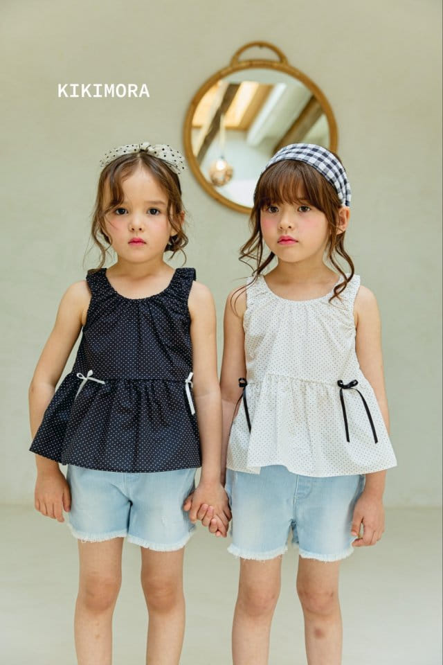 Kikimora - Korean Children Fashion - #todddlerfashion - Small Dot Sleeveless Blouse - 11