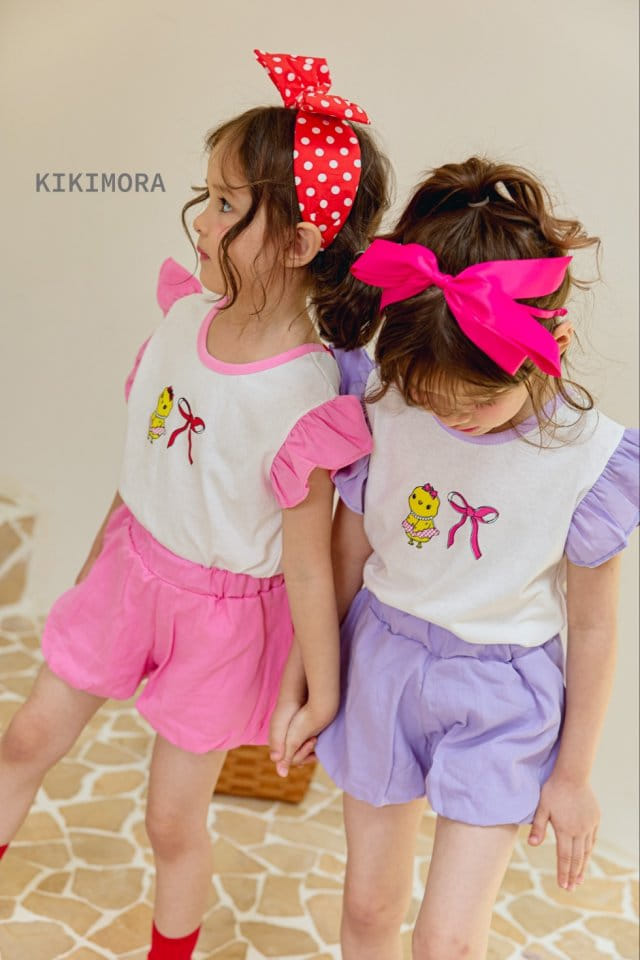 Kikimora - Korean Children Fashion - #toddlerclothing - Chick Ribbon Tee - 3