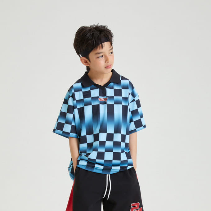 Kokoyarn - Korean Children Fashion - #Kfashion4kids - Checker Short Sleeve Tee