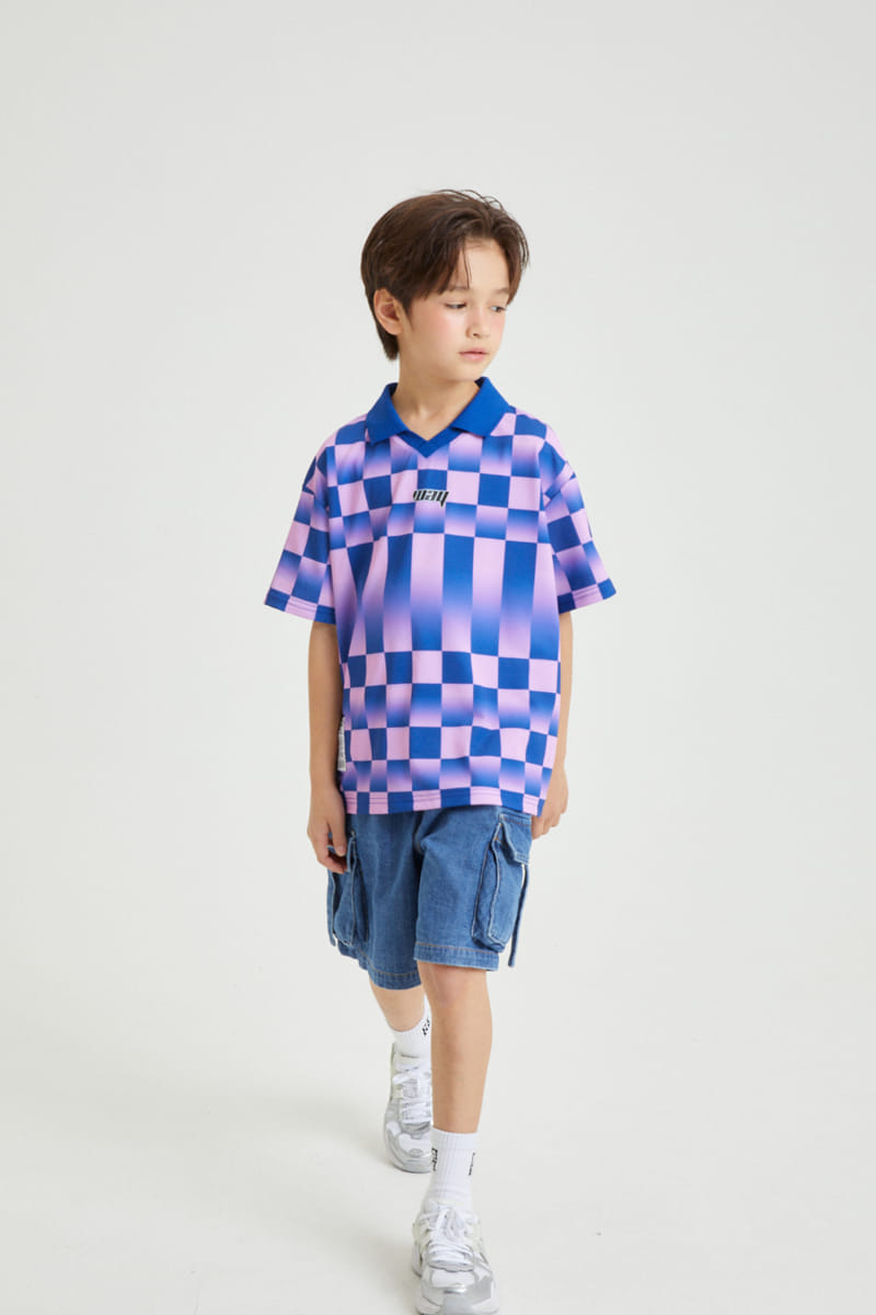 Kokoyarn - Korean Children Fashion - #designkidswear - Checker Short Sleeve Tee - 9