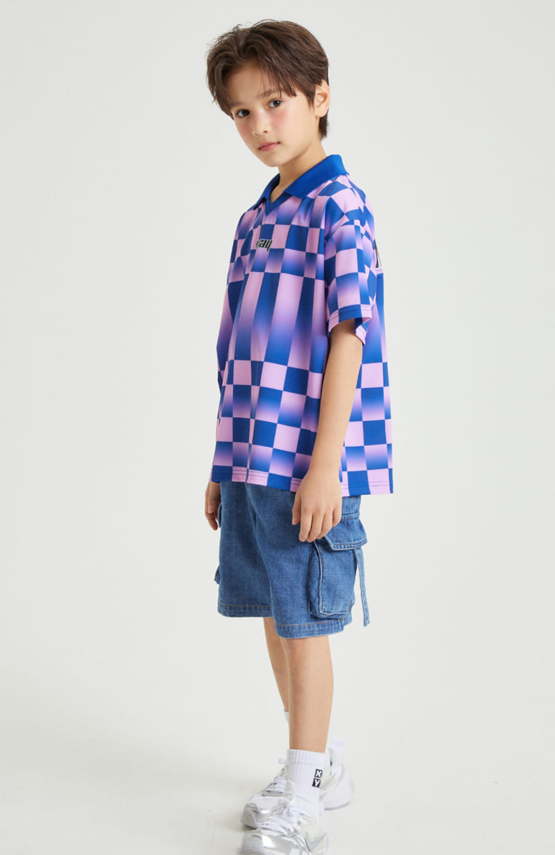 Kokoyarn - Korean Children Fashion - #magicofchildhood - Checker Short Sleeve Tee - 3