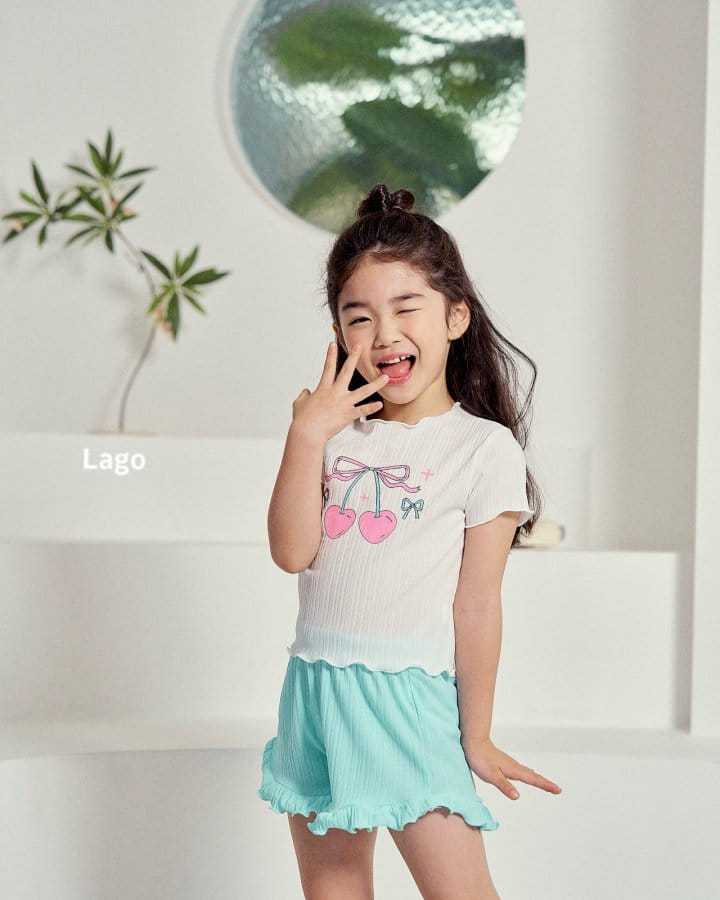 Lago - Korean Children Fashion - #childofig - Cherry Span Terry Tee - 5