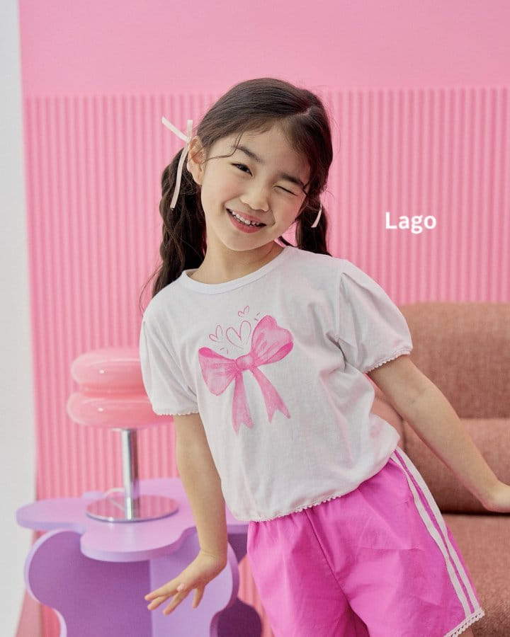 Lago - Korean Children Fashion - #childofig - Lace Ribbon Tee - 11