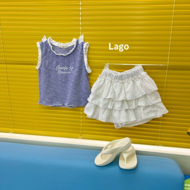 Lago - Korean Children Fashion - #childrensboutique - Lace ST Sleeveless Tee - 3