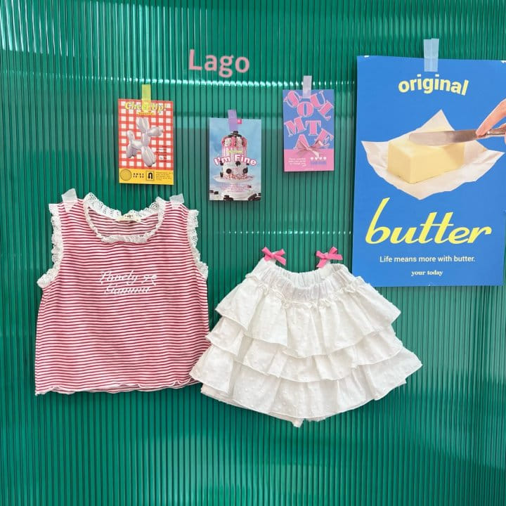 Lago - Korean Children Fashion - #childrensboutique - Lace ST Sleeveless Tee - 4