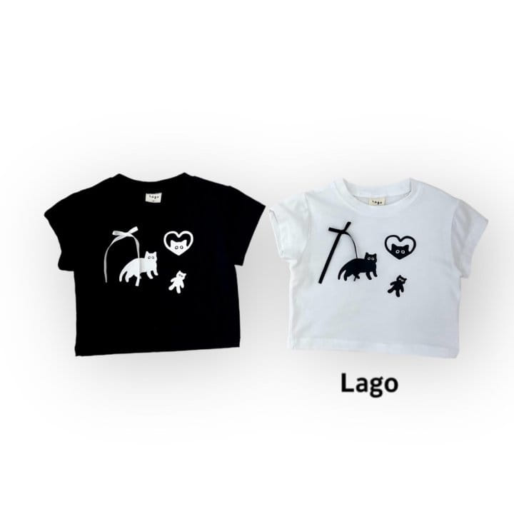 Lago - Korean Children Fashion - #discoveringself - Cat Span Tee - 2