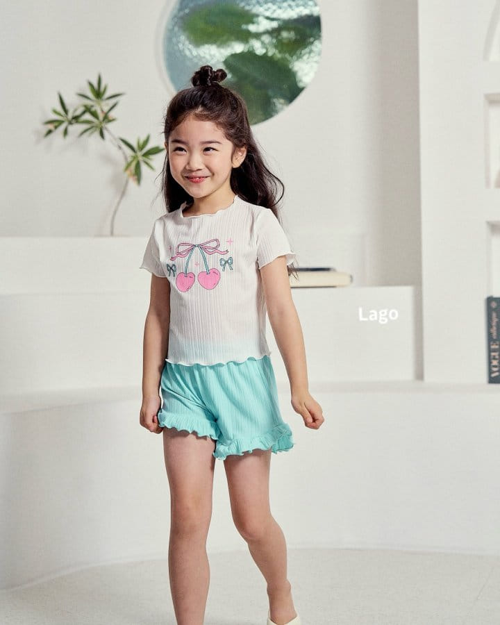 Lago - Korean Children Fashion - #fashionkids - Cherry Span Terry Tee - 9