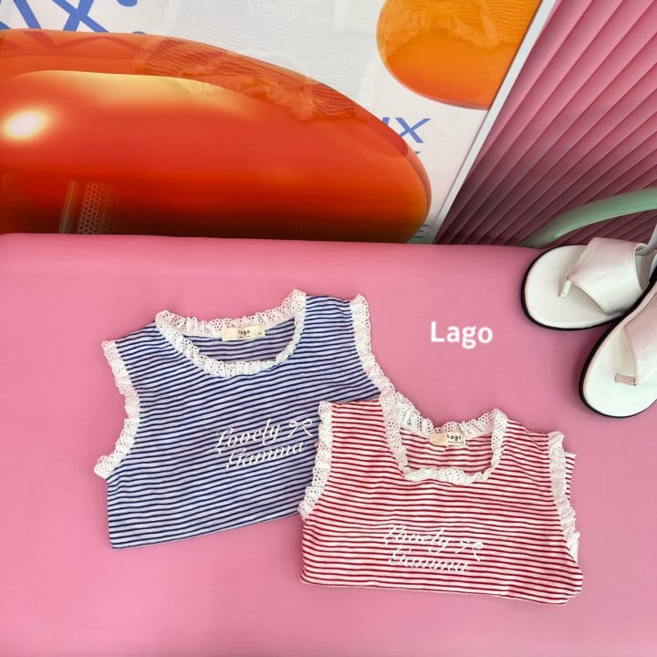 Lago - Korean Children Fashion - #fashionkids - Lace ST Sleeveless Tee - 6