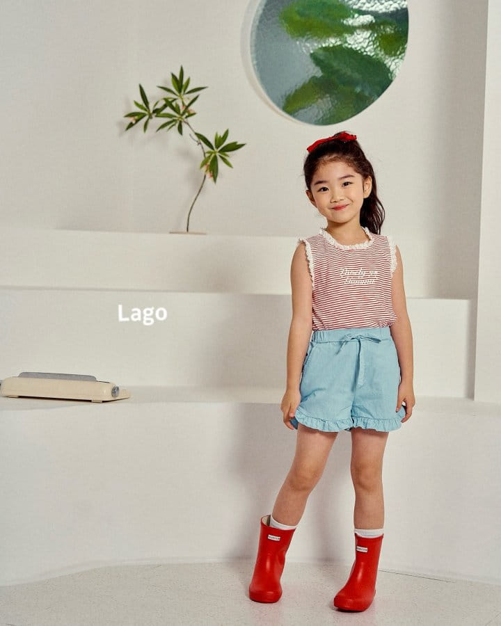 Lago - Korean Children Fashion - #kidsshorts - Chalrang Frill Denim - 6