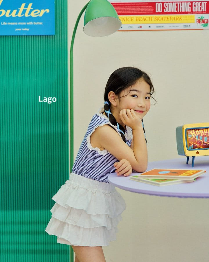 Lago - Korean Children Fashion - #kidsstore - Lace ST Sleeveless Tee - 8