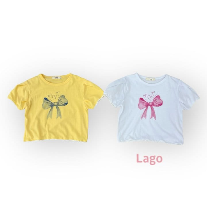 Lago - Korean Children Fashion - #kidsstore - Lace Ribbon Tee