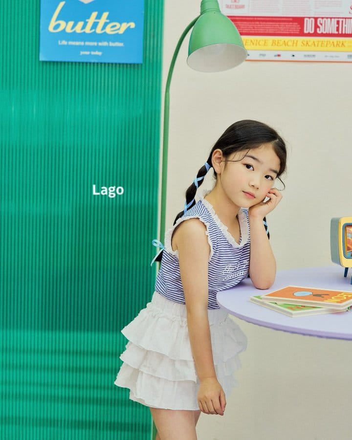 Lago - Korean Children Fashion - #kidzfashiontrend - Lace ST Sleeveless Tee - 9