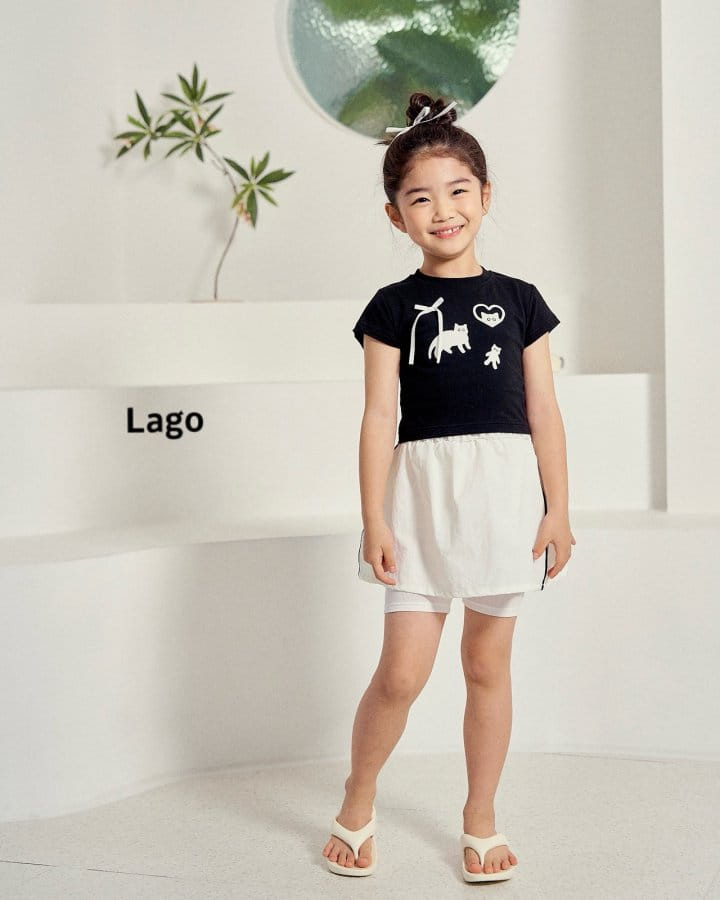 Lago - Korean Children Fashion - #kidzfashiontrend - Cat Span Tee - 6