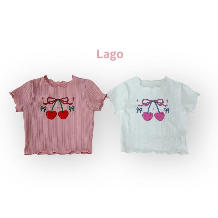 Lago - Korean Children Fashion - #magicofchildhood - Cherry Span Terry Tee