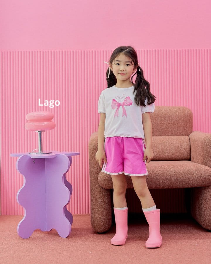 Lago - Korean Children Fashion - #minifashionista - Lace Ribbon Tee - 6