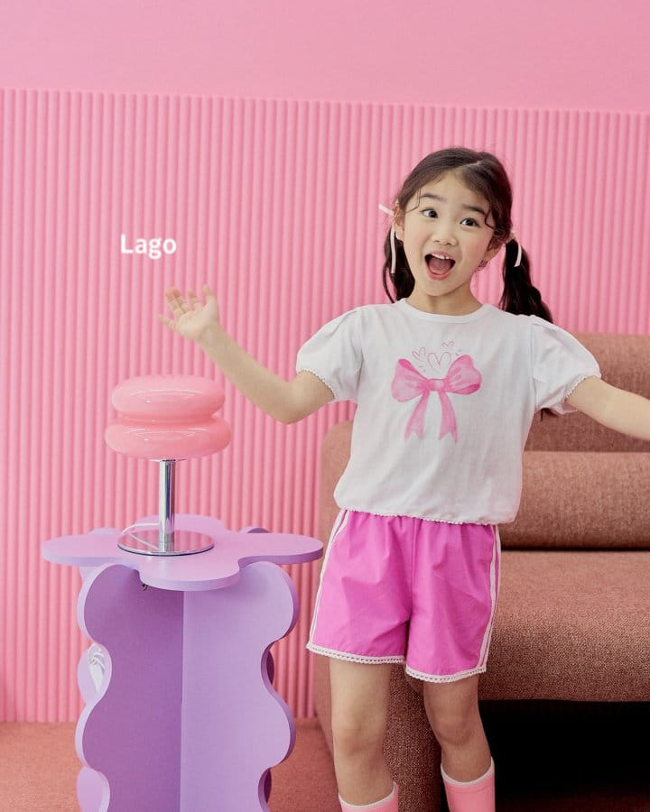 Lago - Korean Children Fashion - #stylishchildhood - Lace Ribbon Tee - 10