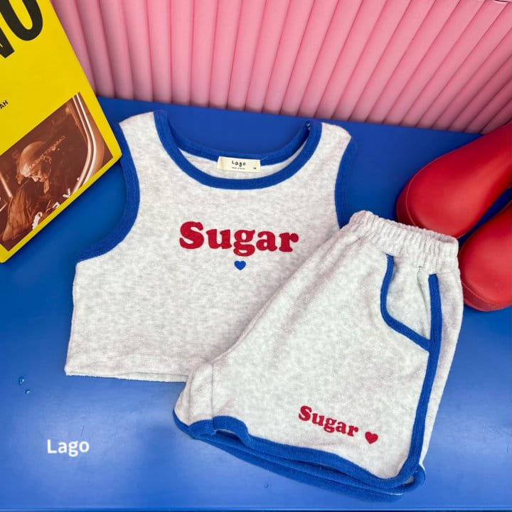 Lago - Korean Children Fashion - #todddlerfashion - Sugar Terry Sleeveless Tee - 10