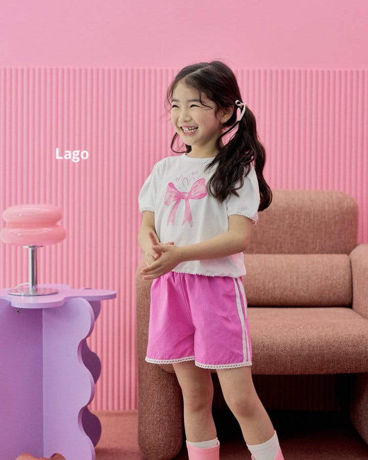 Lago - Korean Children Fashion - #toddlerclothing - Lace Ribbon Tee - 9