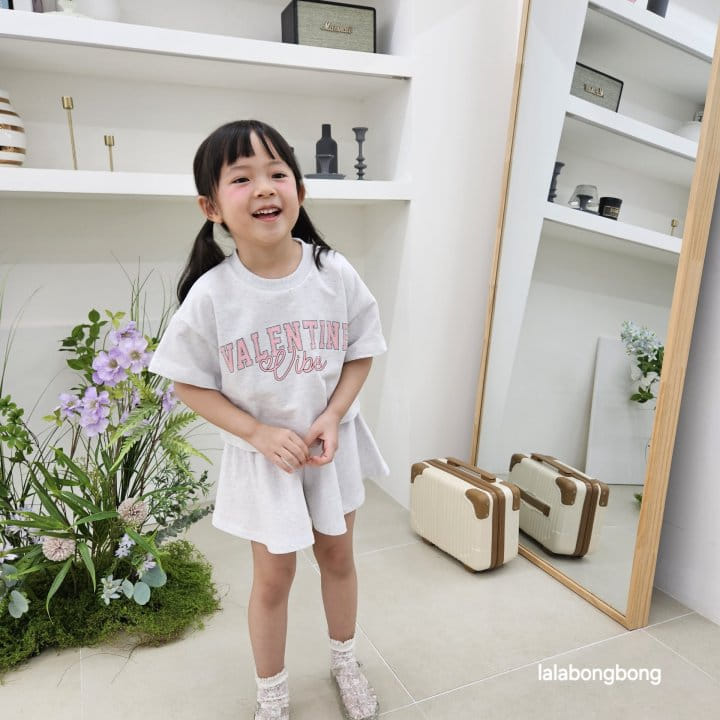 Lalabongbong - Korean Children Fashion - #Kfashion4kids - Valentine Top Bottom Set - 8