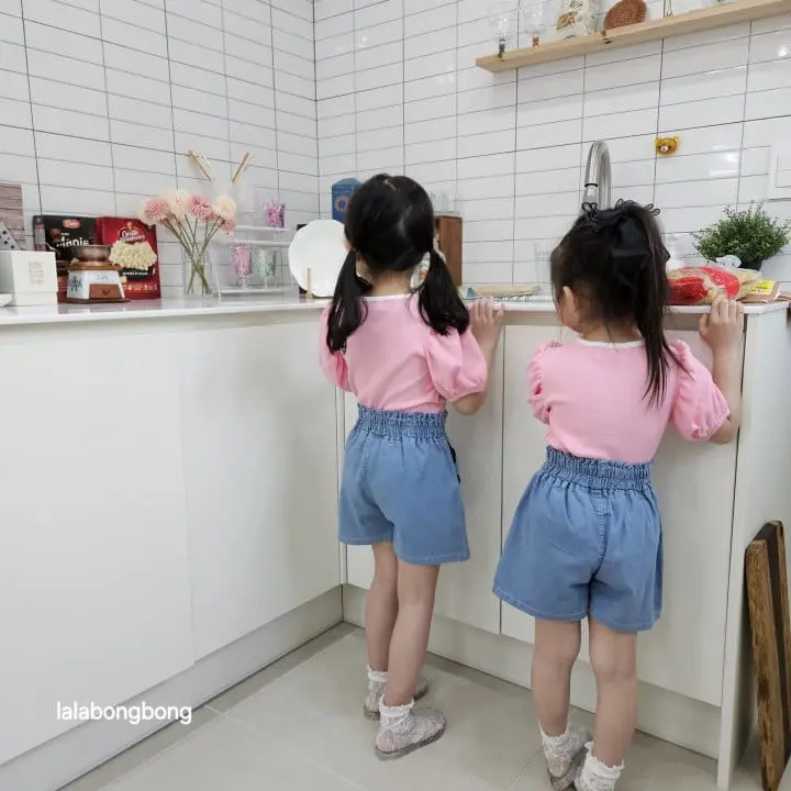 Lalabongbong - Korean Children Fashion - #Kfashion4kids - Summer Denim Shorts - 5