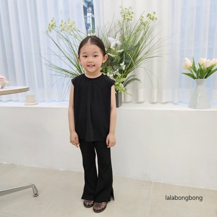 Lalabongbong - Korean Children Fashion - #childrensboutique - Slit Top Bottom Set - 11