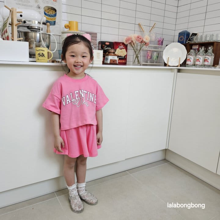 Lalabongbong - Korean Children Fashion - #discoveringself - Valentine Top Bottom Set - 3