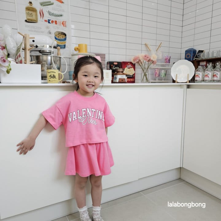 Lalabongbong - Korean Children Fashion - #discoveringself - Valentine Top Bottom Set - 4