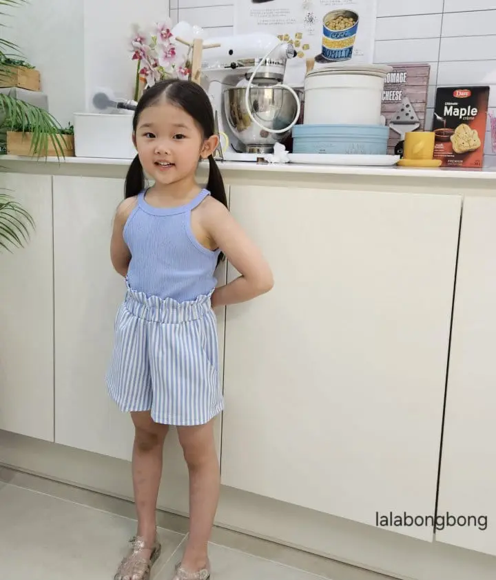 Lalabongbong - Korean Children Fashion - #kidsshorts - Vivid Halter Tee - 11