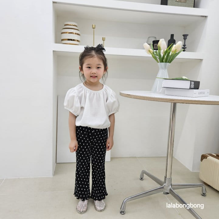 Lalabongbong - Korean Children Fashion - #kidsstore - Dot Pleats Pants - 8