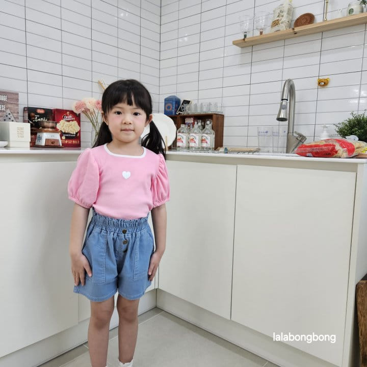 Lalabongbong - Korean Children Fashion - #kidsstore - Summer Denim Shorts - 3