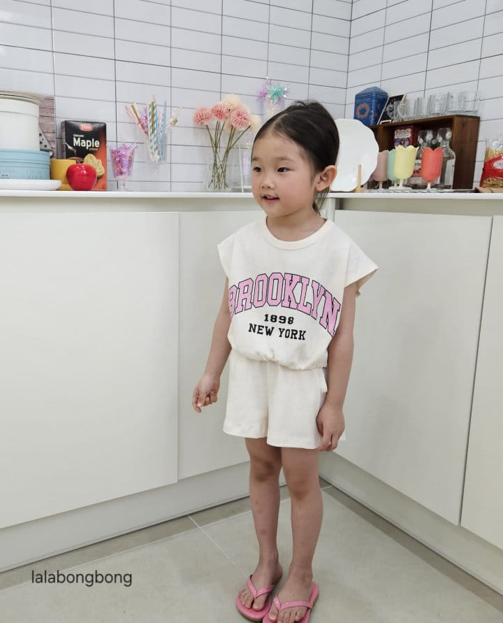 Lalabongbong - Korean Children Fashion - #toddlerclothing - Brook Top Bottom Set - 3