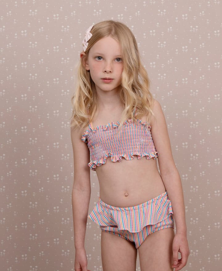 Le Bev - Korean Children Fashion - #childofig - Striped Swimsuit Set - 2
