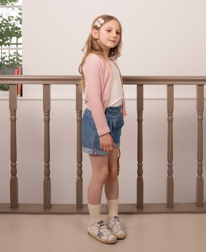 Le Bev - Korean Children Fashion - #discoveringself - Pintuck Denim Shorts - 3