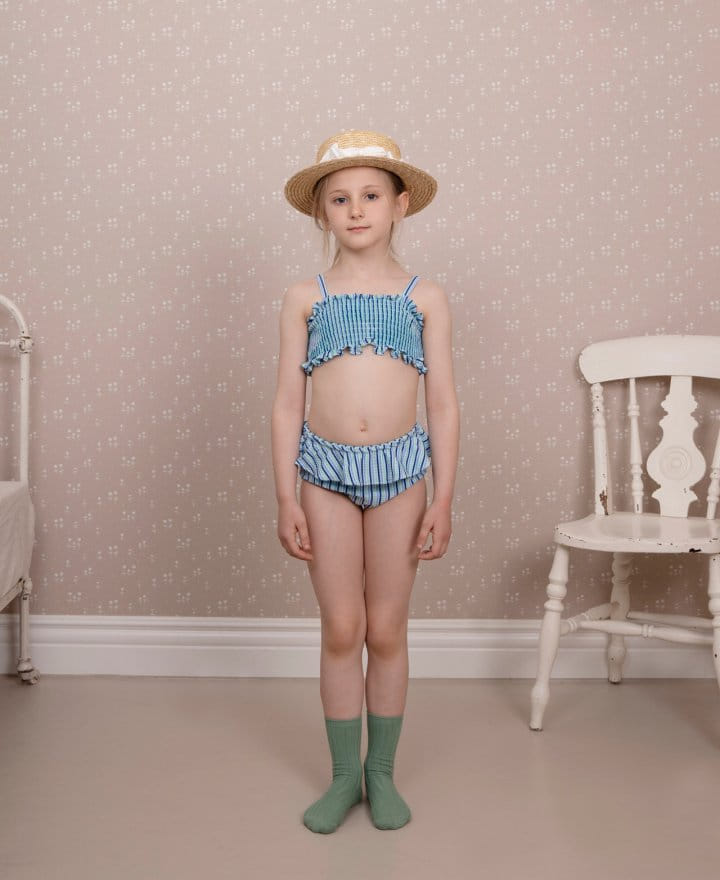 Le Bev - Korean Children Fashion - #fashionkids - Striped Swimsuit Set - 7