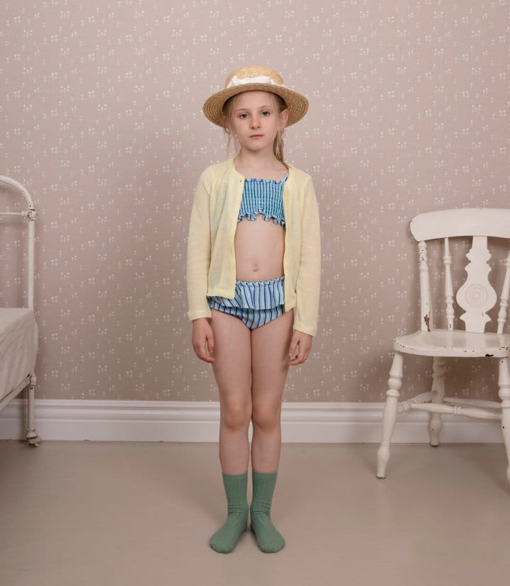 Le Bev - Korean Children Fashion - #kidsshorts - Striped Swimsuit Set - 8