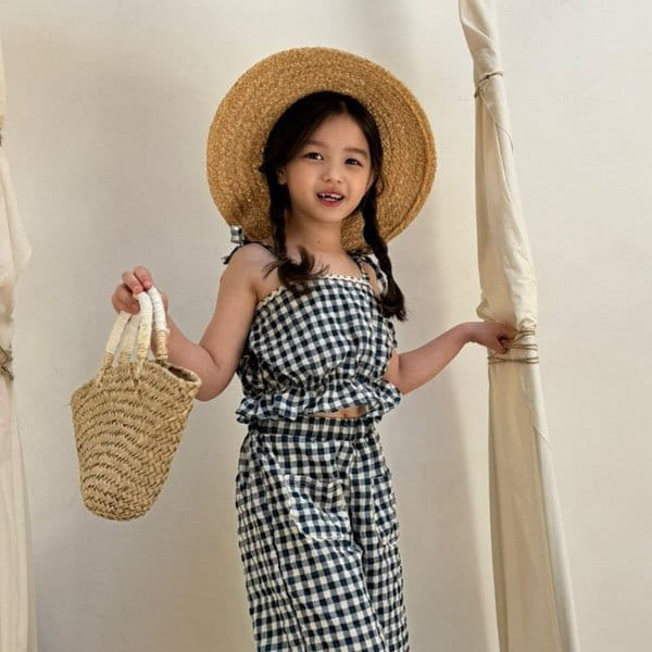 Le petitmot - Korean Children Fashion - #discoveringself - Check String Sleeveless 