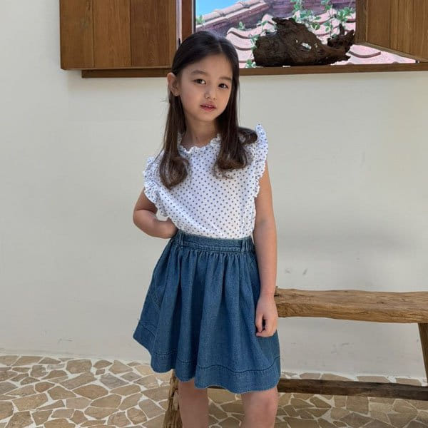 Le petitmot - Korean Children Fashion - #discoveringself - Dot Wing Blouse