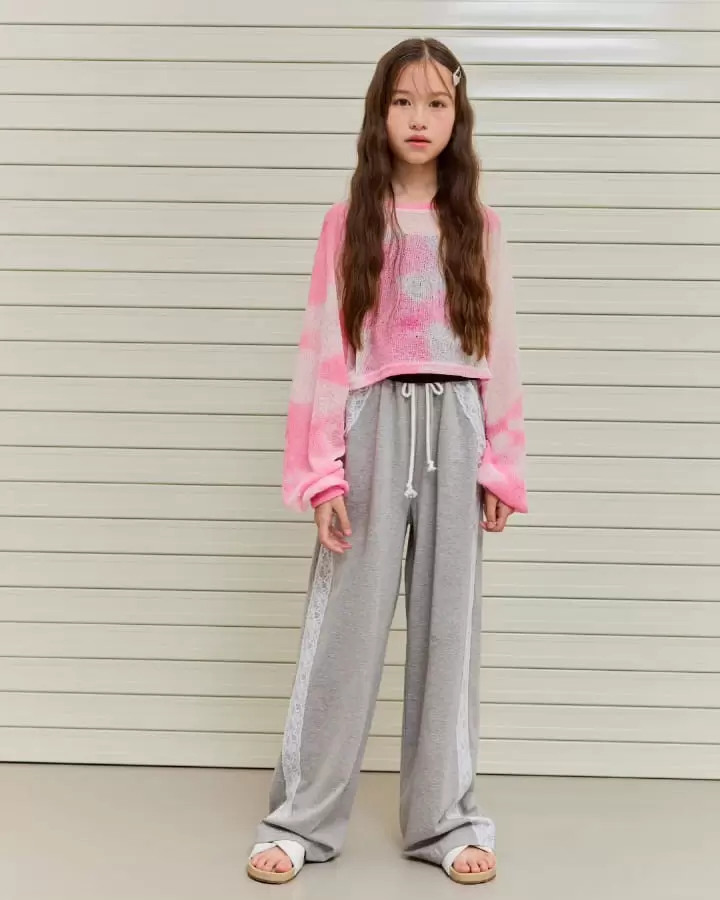 Lilas - Korean Children Fashion - #Kfashion4kids - Lace Wide Pants - 3