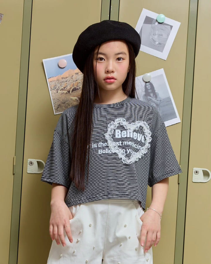 Lilas - Korean Children Fashion - #childofig - Bilik Crop Tee - 2