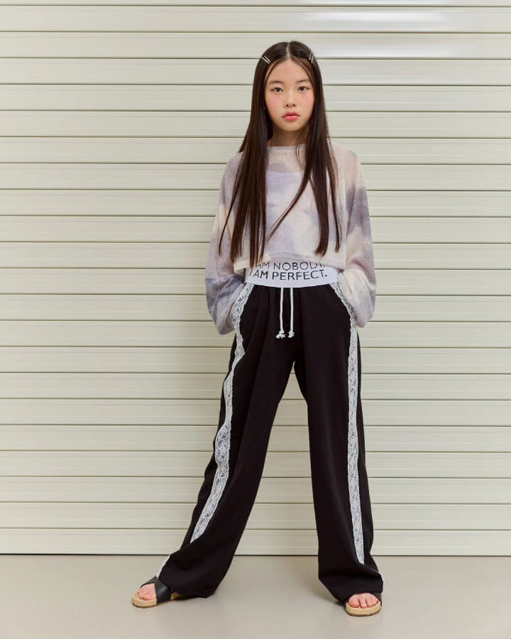 Lilas - Korean Children Fashion - #childofig - Lace Wide Pants - 8
