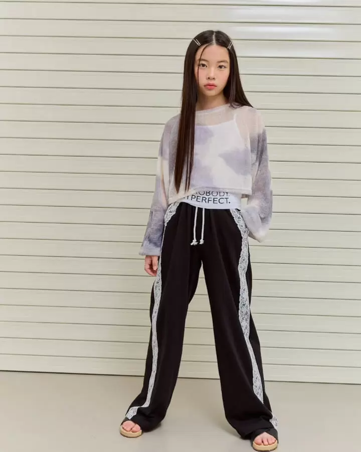 Lilas - Korean Children Fashion - #childofig - Lace Wide Pants - 9