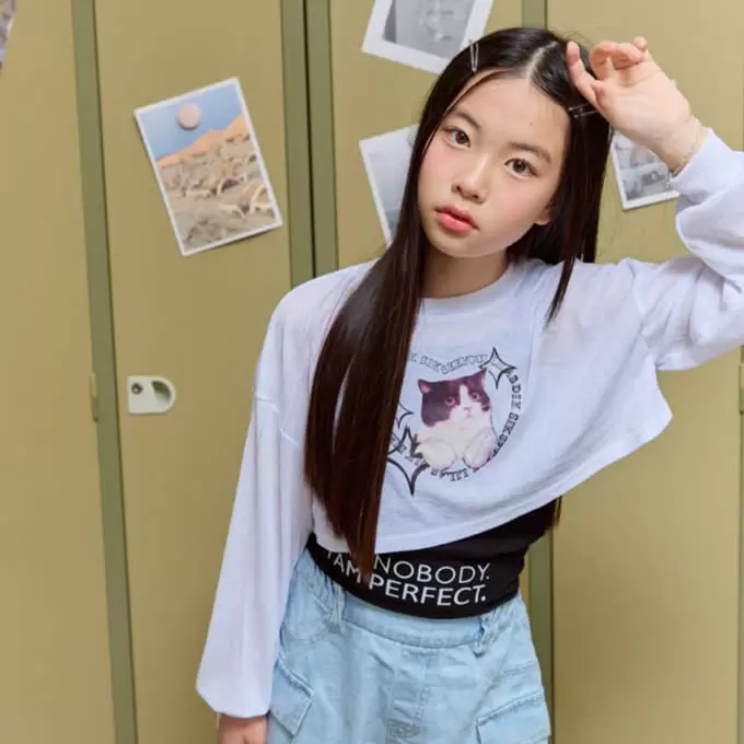 Lilas - Korean Children Fashion - #childrensboutique - Chalrang Cat Tee