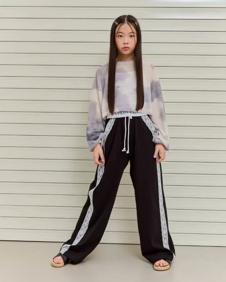 Lilas - Korean Children Fashion - #designkidswear - Lace Wide Pants - 11