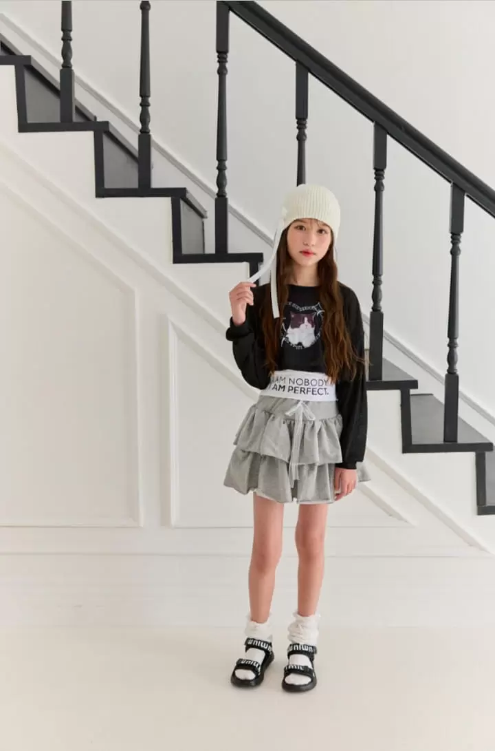 Lilas - Korean Children Fashion - #discoveringself - Chalrang Cat Tee - 3