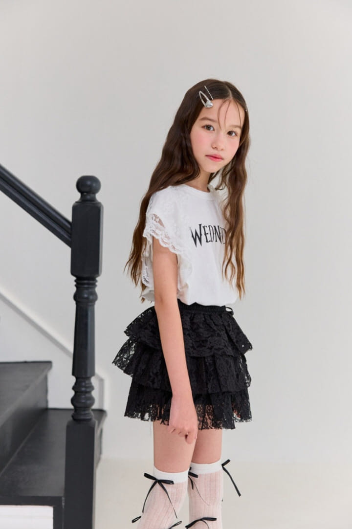 Lilas - Korean Children Fashion - #fashionkids - Juicy Lace Tee - 7