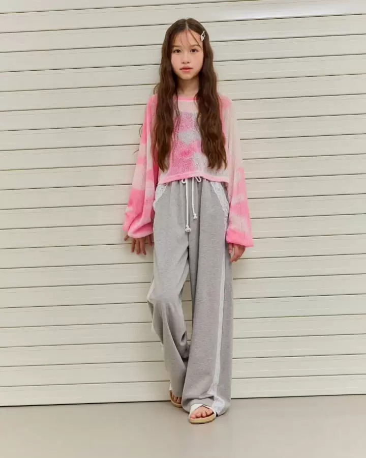 Lilas - Korean Children Fashion - #minifashionista - Lace Wide Pants - 6