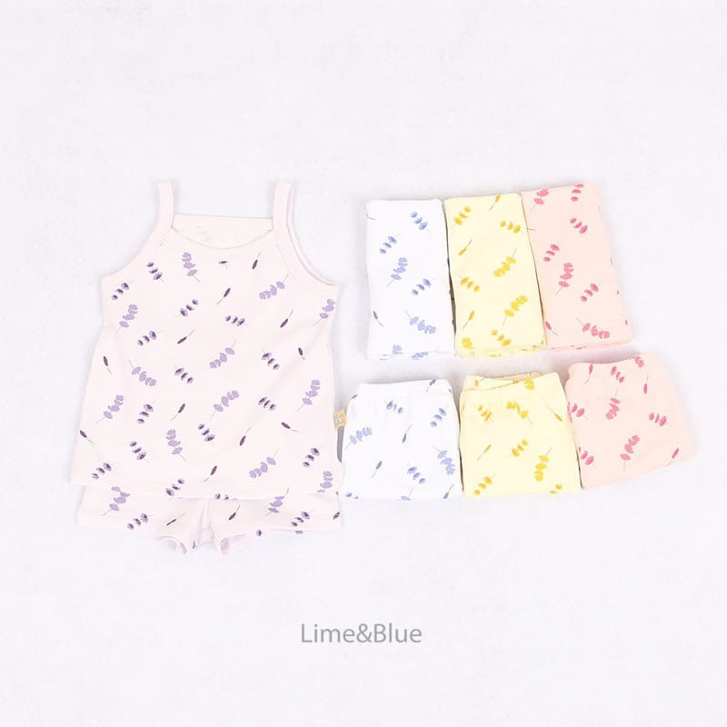 Lime & Blue - Korean Children Fashion - #designkidswear - Lavender String Sleeveless Top Bottom Set