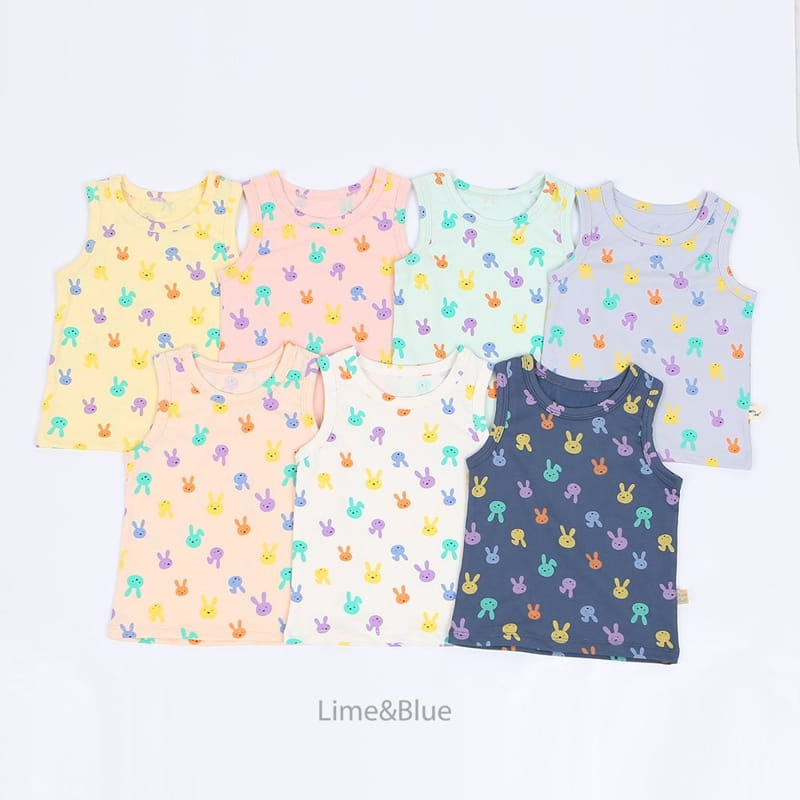 Lime & Blue - Korean Children Fashion - #magicofchildhood - Color To To Sleeveless Top Bottom Set - 7