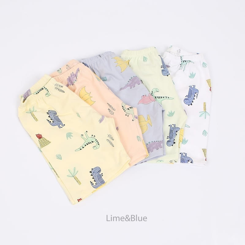 Lime & Blue - Korean Children Fashion - #magicofchildhood - New Dino Top Bottom Set - 6