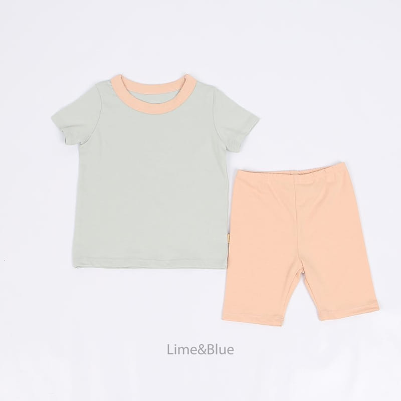 Lime & Blue - Korean Children Fashion - #prettylittlegirls - Summer Half Top Bottom Set - 7